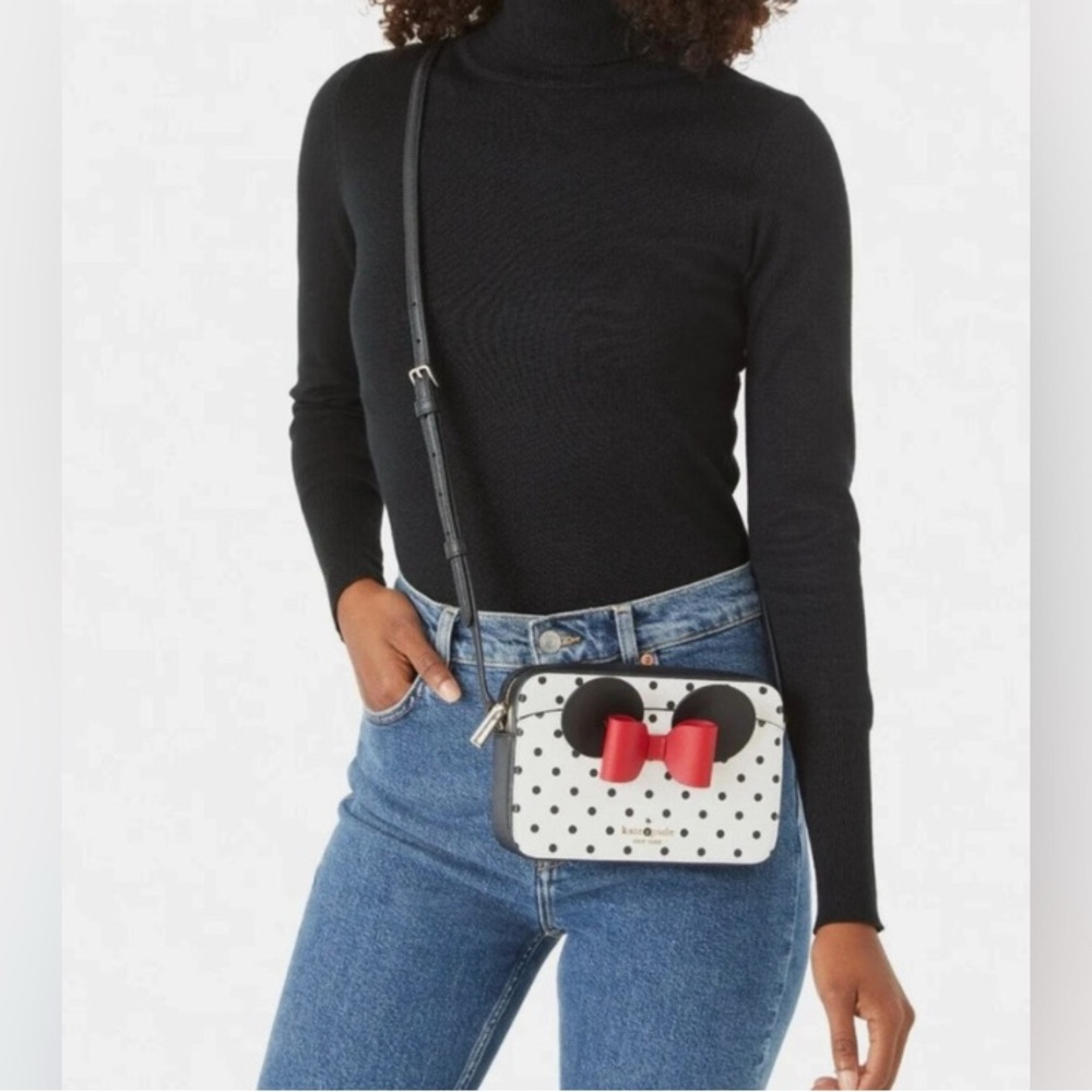 FINAL PRICE Kate Spade Disney Minnie Mouse crssbdy polkadot red bow